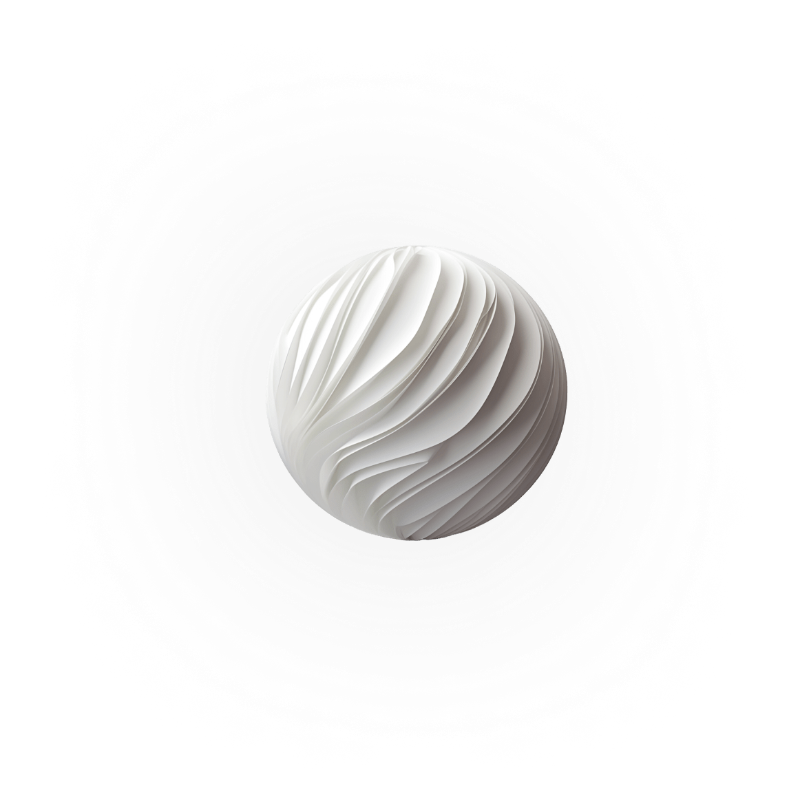 An abstract spherical object is centered in the image.